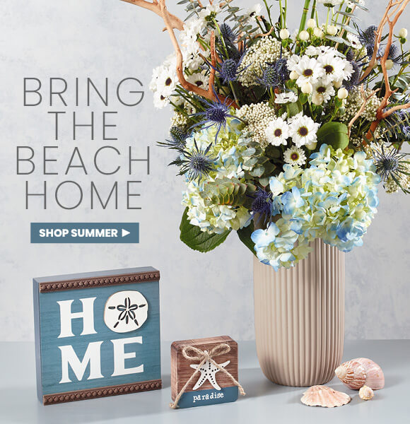 home decor signs and flower vase on mobile