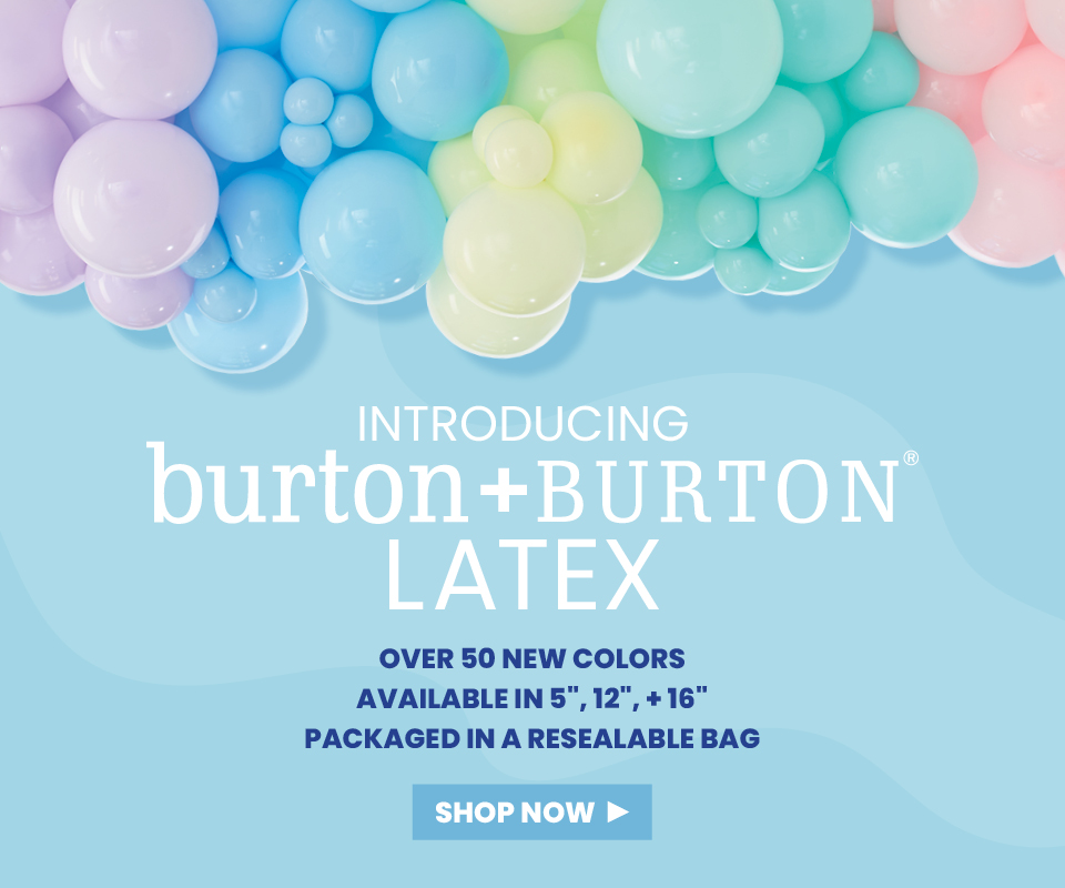 burton + BURTON Latex balloons in sky on tablet